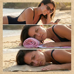 Vintage Beach Lounger Headrest | Compact Folding Beach Pillow