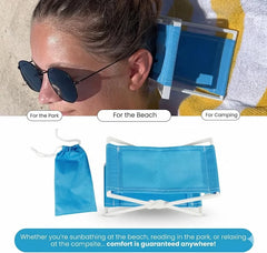 Vintage Beach Lounger Headrest | Compact Folding Beach Pillow