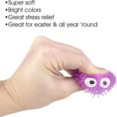 ArtCreativity Mini Puffer Owls | 24-Pack Neon Stress Relief Toys & Easter Egg Stuffers