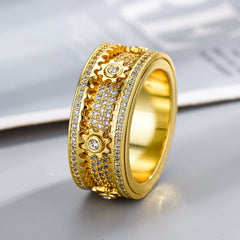 Personalized Stress Reducing Rotatable Gear Ring