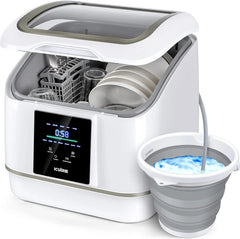 ICUIRE Portable Dishwasher – 7 Programs, PTC Air-Dry, Compact Design for Apartments & RVs