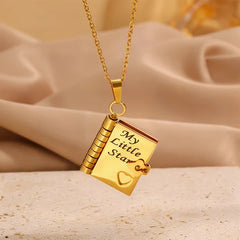 My Little Star Book Necklace for Daughter / Son