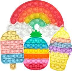 Rainbow Fidget Toy Set - Stress Relief Squeeze Toys for ADHD & Autism