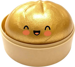Giant Glitter Dumpling Squishy Toy with Steamer Basket