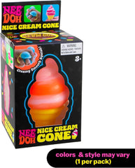 Needoh Nice Cream Cone Sensory Squeeze Toy