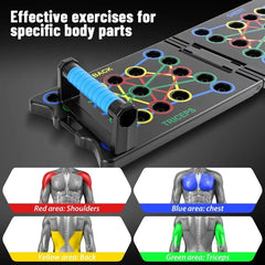 Push Up Board Chest Back Triceps Portable Folding Exercise Workout Station