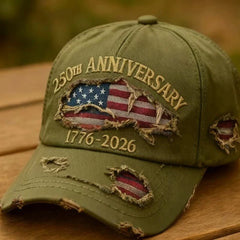 USA 250th Anniversary Commemorative Baseball Cap, Unisex Vintage Washed Cotton Snapback