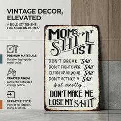 Mom's Funny Home Sign