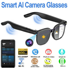 Smart AI Camera Glasses 8MP