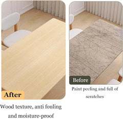 Peel & Stick Wood Grain Wallpaper - Waterproof, Oil-Resistant Vinyl Film for Kitchen, Bathroom, Furniture Makeover - Easy Apply & Remove